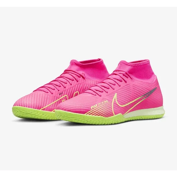 Nike Zoom Superfly 9 Academy IC Soccer Shoes Pink Blast Volt Sz 9 DJ5627-605 - Picture 2 of 8